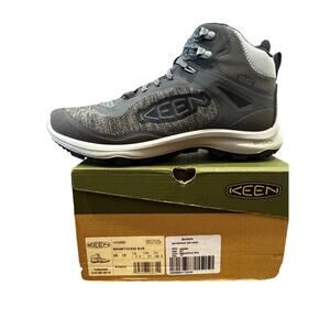 KEEN Waterproof Terradora Flex Mid Hiker Boot Magnet/Cloud Blue Sz 10 Womens NEW